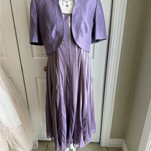 Elegant Purple Dress with Jacket